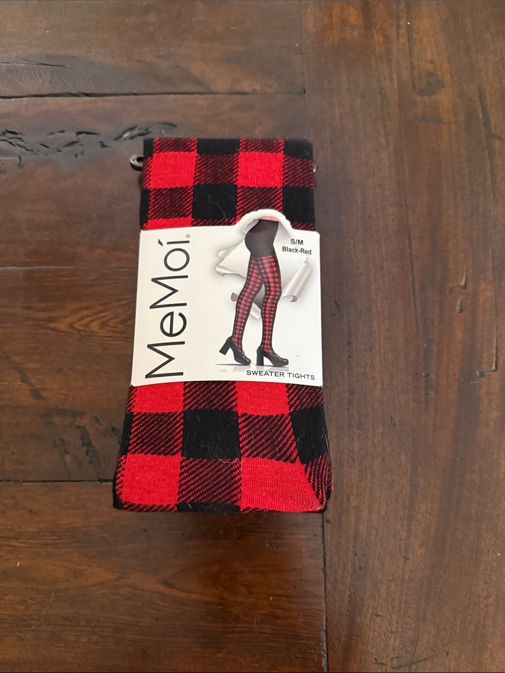 Black-Red Buffalo Plaid Sweater Tights